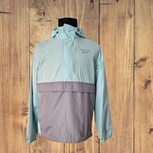 REEBOK MEN'S OUTERWEAR PULLOVER 1/2 ZIP-UP HOODED JACKET - SIZE MEDIUM